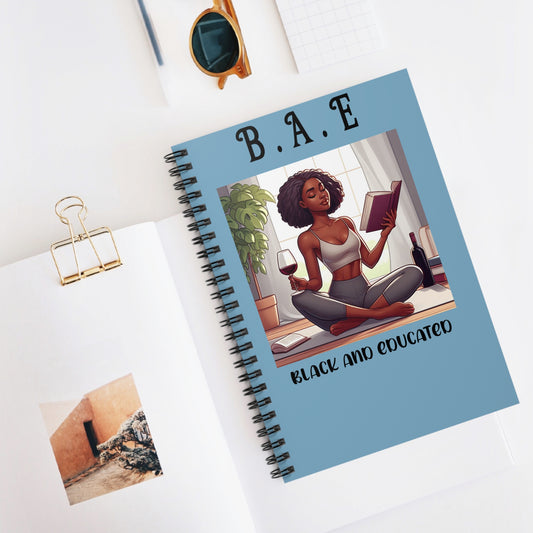 B.A.E. Black and Educated Spiral Notebook